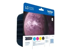 Brother LC1220VALBP - 4-pack - svart, gul, cyan, magenta original - blister - blekkpatron - for Brother DCP-J525, DCP-J725, DCP-J925, MFC-J430, MFC-J625, MFC-J825; MyMio MFC-J825