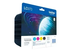 Brother LC970VALBP - 4-pack - svart, gul, cyan, magenta original - blister - blekkpatron - for Brother DCP-135C, DCP-150C