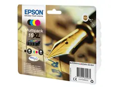 Epson 16XL Multipack - 4-pack - XL - svart, gul, cyan, magenta original - blister - blekkpatron - for WorkForce WF-2010, 2510, 2520, 2530, 2540, 2630, 2650, 2660, 2750, 2760