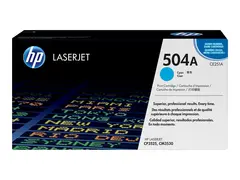 HP 504A - Cyan - original - LaserJet tonerpatron (CE251A) - for Color LaserJet CM3530 MFP, CM3530fs MFP, CP3525, CP3525dn, CP3525n, CP3525x