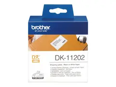 Brother DK-11202 - Svart p&#229; hvitt 62 x 100 mm 300 etikett(er) (1 rull(er) x 300) forsendelsesetiketter - for Brother QL-1050, 1060, 1110, 500, 550, 560, 570, 580, 600, 650, 700, 710, 720, 820