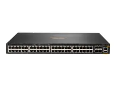 HPE Aruba 6300M - Switch - L3 - Styrt - 48 x 10/100/1000 + 4 x 1 Gigabit / 10 Gigabit / 25 Gigabit / 50 Gigabit SFP56 (opplink / stabling) bakside til front-luftflyt - rackmonterbar - TAA-samsvar - for HPE Aruba 6300M 24p SFP+ LRM support and 2p 50G and 2p 25G MACsec Switch