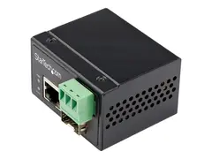 StarTech.com Industrial Fiber to Ethernet Media Converter, 100Mbps SFP to RJ45/Cat6, Singlemode/Multimode Optical Fiber to Copper Network, 12-56V DC, IP-30/ -40 to +75C, Fiber to Ethernet SFP to RJ45 Converter (IMC100MSFP) - Fibermedieomformer - 100Mb LAN - 100Base-FX, 100Base-TX - RJ-45 / SFP (mini-GBIC)