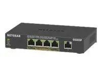 NETGEAR GS305Pv2 - Switch - ikke-styrt 5 x 10/100/1000 (4 PoE) - stasjon&#230;r, veggmonterbar - PoE+ (63 W) - DC-str&#248;m