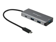 StarTech.com 4 Port USB C Hub (10Gbps) to 3x USB-A &amp; 1x USB-C, 100W Power Delivery Passthrough Charging, Compact/Portable USB 3.1 Gen 2/USB 3.2 Gen 2 Type C Laptop Adapter, Works w/ TB3 Windows/macOS/Linux - Hub - 1 x USB-C + 3 x USB 3.1 - stasjon&#230;r - for P/N: PEXUSB321C