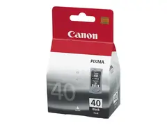 Canon PG-40BK - 16 ml - H&#248;y ytelse pigmentert svart - original - blekkpatron - for FAX JX210; PIXMA iP1800, iP1900, iP2600, MP140, MP190, MP210, MP220, MP470, MX300, MX310