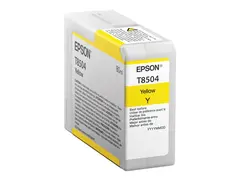 Epson T8504 - 80 ml - gul - original blekkpatron - for SureColor P800, P800 Designer Edition, SC-P800