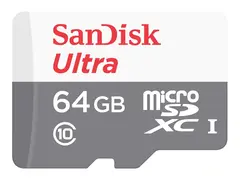 SanDisk Ultra - Flashminnekort (microSDXC til SD-adapter inkludert) 64 GB - UHS-I / Class10 - microSDXC UHS-I