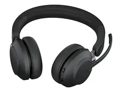 Jabra Evolve2 65 UC Stereo - Hodesett - on-ear Bluetooth - tr&#229;dl&#248;s - USB-A - lydisolerende - svart