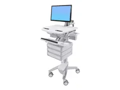 Ergotron StyleView Cart with LCD Arm, 3 Drawers Vogn - &#229;pen arkitektur - for LCD-skjerm / PC-utstyr - plastikk, aluminium, forsinket st&#229;l - skjermst&#248;rrelse: inntil 24&quot;