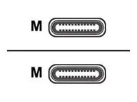 Cellular Line - USB-kabel - 24 pin USB-C (hann) til 24 pin USB-C (hann) USB 3.1 - 1.2 m - formst&#248;pt, reversible kontakter - hvit