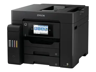 Epson EcoTank ET-5800 - Multifunksjonsskriver farge - ink-jet - A4 (210 x 297 mm) (original) - A4 (medie) - opp til 25 spm (trykking) - 550 ark - 33.6 kbps - USB 2.0, LAN, Wi-Fi(ac) - svart