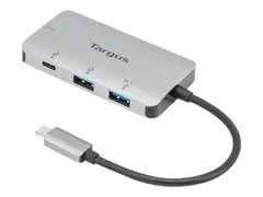 Targus - Hub - 2 x USB 3.2 Gen 1 + 1 x USB-C 3.2 Gen 1 + 1 x USB-C 3.2 Gen 1 (str&#248;mforsyning) stasjon&#230;r