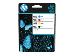 HP 912 - 4-pack - svart, gul, cyan, magenta original - blekkpatron - for Officejet 80XX; Officejet Pro 80XX