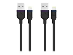 Unisynk - Lightning-kabel - Lightning hann til USB hann 50 cm (en pakke 2)