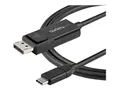 StarTech.com 3ft (1m) USB C to DisplayPort 1.2 Cable 4K 60Hz, Bidirectional DP to USB-C or USB-C to DP Reversible Video Adapter Cable, HBR2/HDR, USB Type C/Thunderbolt 3 Monitor Cable 4K USB-C to DP Cable - DisplayPort-kabel - 24 pin USB-C (hann) til DisplayPort (hunn) - USB 3.1 / Thunderbolt 3 / DisplayPort 1.2 - 1 m - 4K-st&#248;tte, aktiv - svart