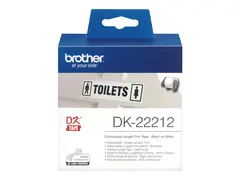 Brother DK-22212 - Permanet adhesiv - hvit Rull (6,2 cm x 15,2 m) tape - for Brother QL-1050, 1060, 1110, 500, 550, 560, 570, 580, 600, 650, 700, 710, 720, 820