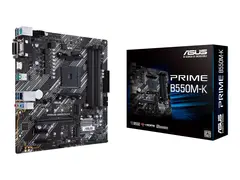 ASUS PRIME B550M-K - Hovedkort micro ATX - Socket AM4 - AMD B550 Chipset - USB 3.2 Gen 1, USB 3.2 Gen 2 - Gigabit LAN - innbygd grafikk (CPU kreves) - HD-lyd (8-kanalers)