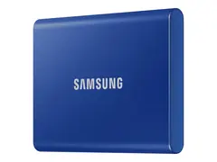 Samsung T7 MU-PC1T0H - SSD - kryptert - 1 TB ekstern (b&#230;rbar) - USB 3.2 Gen 2 (USB-C kontakt) - 256-bit AES - indigobl&#229;