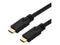 StarTech.com 15m(50ft) HDMI 2.0 Cable, 4K 60Hz Active HDMI Cable, CL2 Rated for In Wall Installation, Long Durable High Speed Ultra-HD HDMI Cable, HDR 10, 18Gbps, Male to Male Cord, Black Al-Mylar EMI Shielding (HD2MM15MA) - HDMI-kabel - HDMI hann til HDMI hann - 15 m - 4K-st&#248;tte - for P/N: ST122HD202, ST124HD202