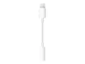 Apple Lightning to 3.5 mm Headphone Jack Adapter Lightning til hodetelefonjakk-adapter - Lightning hann til mini-phone stereo 3.5 mm hunn