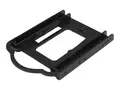 StarTech.com 2.5 SSD/HDD Mounting Bracket for 3.5 Drive Bay 5 Pack - Tool-less - Hard Drive Mounting Kit (BRACKET125PTP) - Uttagbar harddiskramme - fra 3,5&quot; til 2,5&quot; - svart (en pakke 5)