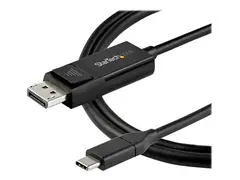 StarTech.com 3ft/1m USB C to DisplayPort 1.4 Cable 8K 60Hz/4K, Bidirectional DP to USB-C or USB-C to DP Reversible Video Adapter Cable, HBR3/HDR/DSC, USB Type C/Thunderbolt 3 Monitor Cable 8K USB-C to DP Cable (CDP2DP141MBD) - DisplayPort-kabel - 24 pin USB-C (hann) til DisplayPort (hunn) - USB 3.1 / Thunderbolt 3 / DisplayPort 1.4 - 1 m - aktiv, st&#248;tte for 8K UHD (7680 x 4320) - svart