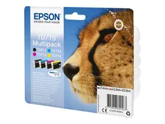 Epson T0715 Multipack - 4-pack - 23.9 ml svart, gul, cyan, magenta - original - blekkpatron - for Stylus DX9400, SX115, SX210, SX215, SX218, SX415, SX515, SX610; Stylus Office BX310, BX610