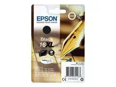 Epson 16XL - 12.9 ml - XL - svart - original blister - blekkpatron - for WorkForce WF-2010, 2510, 2520, 2530, 2540, 2630, 2650, 2660, 2750, 2760