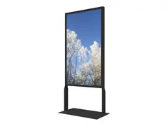 HI-ND Floorstand H Single - Stativ portrett - for LED-panel for digitalsignatur - svart, RAL 9005 - skjermst&#248;rrelse: 75&quot; - plassering p&#229; gulv - for Samsung QM75R