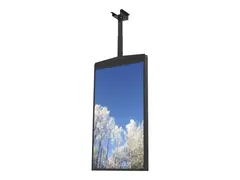 HI-ND Ceiling Solution - Monteringssett (hylster) dobbeltside - for digitalsignerings-LCD-panel - metall - svart, RAL 9005 - skjermst&#248;rrelse: 55&quot; - takmonterbar - for Samsung OM55N-D