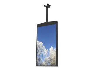 HI-ND Ceiling Solution - Monteringssett (hylster) dobbeltside - for digitalsignerings-LCD-panel - metall - svart, RAL 9005 - skjermst&#248;rrelse: 55&quot; - takmonterbar - for Samsung OM55N-D