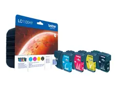 Brother LC1100HY - 4-pack - H&#248;y ytelse - svart, gul, cyan, magenta original - blister - blekkpatron - for Brother DCP-6690CW, MFC-5890CN, MFC-5895CW, MFC-6490CW, MFC-6890CDW