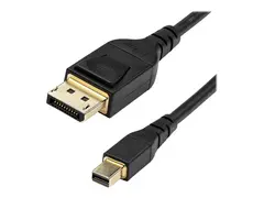 StarTech.com 6ft (2m) VESA Certified Mini DisplayPort to DisplayPort 1.4 Cable, 8K 60Hz HBR3 HDR, Super UHD mDP to DP 1.4 Cord, Slim (34 AWG) Ultra HD 4K 120Hz, Monitor/Video Cable mDP to DP Cable (DP14MDPMM2MB) - DisplayPort-kabel - Mini DisplayPort (hann) l&#229;st til DisplayPort (hann) l&#229;st - DisplayPort 1.4 - 2 m - 8K-st&#248;tte - svart