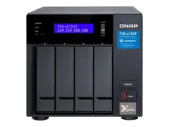 QNAP TVS-472XT - NAS-server - 4 br&#248;nner - SATA 6Gb/s RAID RAID 0, 1, 5, 6, 10, JBOD, 5 hot spare, 6 hot spare, 10 hot spare, 1 aktiv reservedel - RAM 4 GB - Gigabit Ethernet / 2.5 Gigabit Ethernet / 5 Gigabit Ethernet / 10 Gigabit Ethernet - iSCSI st&#248;tte