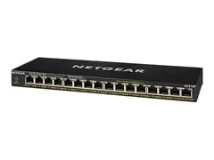 NETGEAR GS316P - Switch - ikke-styrt - 16 x 10/100/1000 (PoE+) stasjon&#230;r, veggmonterbar - PoE+ (115 W)