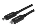 StarTech.com USB C to UCB C Cable 3 ft / 1m - M/M - USB 3.0 (5Gbps) - USB C Charging Cable - USB Type C Cable - USB-C to USB-C Cable (USB315CC1M) - USB-kabel - 24 pin USB-C (hann) rett til 24 pin USB-C (hann) rett - USB 3.1 Gen 2 / Thunderbolt 3 / DisplayPort 1.2 - 1 m - 4K-st&#248;tte - svart - for P/N: KITBXDOCKPEU, KITBXDOCKPNA, KITBXDOCKPUK, SV211HDUC, SV221HUC4K