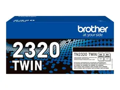 Brother TN2320 TWIN - 2-pack - H&#248;y ytelse svart - original - tonerpatron - for Brother DCP-L2500, L2520, L2560, HL-L2300, L2340, L2360, L2365, MFC-L2700, L2720, L2740