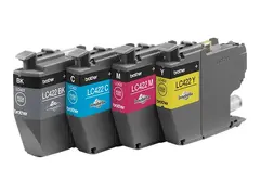 Brother LC422 Value Pack - 4-pack - svart, cyan, magenta, gul original - blekkpatron - for Brother MFC-J5340DW, MFC-J5345DW, MFC-J5740DW, MFC-J6540DW, MFC-J6940DW