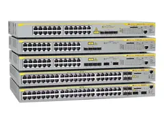 Allied Telesis AT x610-24Ts-POE+ Switch - L3 - Styrt - 24 x 10/100/1000 (PoE) + 4 x kombo-Gigabit SFP - rackmonterbar - PoE