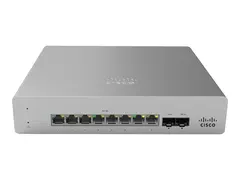 Cisco Meraki Cloud Managed MS120-8 - Switch Styrt - 8 x 10/100/1000 (PoE+) + 2 x Gigabit SFP - stasjon&#230;r, veggmonterbar - PoE+ (124 W)