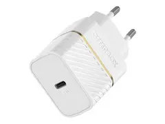 OtterBox - Str&#248;madapter - propack - 20 watt 3 A - Apple Fast Charge, Fast Charge, PD 3.0 (24 pin USB-C) - hvit