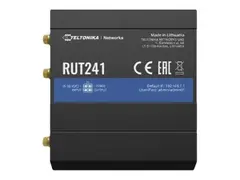 Teltonika RUT241 - Tr&#229;dl&#248;s ruter WWAN - Wi-Fi - 2,4 GHz - 3G, 4G, 2G - DIN-skinnemonterbar