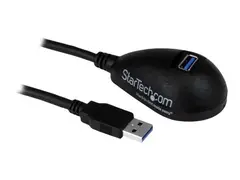 StarTech.com 5ft SuperSpeed USB 3.0 Extension Cable for Desktop STP - USB-A Male to USB-A Female Cable for Computer - Black (USB3SEXT5DKB) - USB-forlengelseskabel - USB-type A (hunn) til USB-type A (hann) - USB 3.0 - 1.5 m - svart - for P/N: CFASTRWU3, S355BU33ERM, USB3SAA3MBK