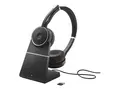 Jabra Evolve 75 SE MS Stereo - Hodesett - on-ear Bluetooth - tr&#229;dl&#248;s - aktiv st&#248;ydemping - USB - med ladestativ - Certified for Microsoft Teams - for LINK 380a MS