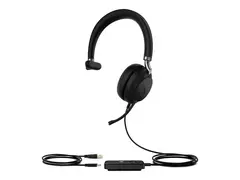 Yealink UH38 Mono - Hodesett - on-ear - Bluetooth tr&#229;dl&#248;s, kablet - USB-A - svart - Certified for Microsoft Teams