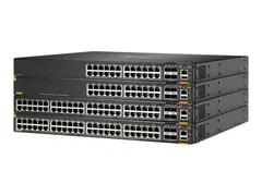 HPE Aruba 6300F - Switch - L3 - Styrt 48 x 10/100/1000 (PoE+) + 4 x 50 Gigabit Ethernet SFP56 - front til bakside-luftflyt - rackmonterbar - PoE+ - TAA-samsvar