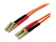 StarTech.com 2m Fiber Optic Cable Multimode Duplex 50/125 - LSZH - LC/LC - OM2 - LC to LC Fiber Patch Cable (50FIBLCLC2) - Nettverkskabel - LC multimodus (hann) til LC multimodus (hann) - 2 m - fiberoptisk - dupleks - 50 / 125 mikroner - for P/N: GLCLHSMDSTTA, GLCSXMMDST, GLCSXMMDSTT, JD118BST, MASFP1GBSXST, SFP100BFXST