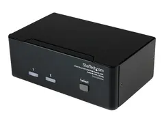 StarTech.com DVI KVM Switch with Audio &amp; USB 2.0 Hub 2-Port USB KVM Switch - 1920 x 1200 - Dual Monitor KVM Switch (SV231DD2DUA) - KVM / lyd / USB-svitsj - 2 x KVM/lyd/USB - 1 lokalbruker - stasjon&#230;r - for P/N: IM12D1500P, SVA12M2NEUA, SVA12M5NA, USBDVI4N1A10, USBDVI4N1A6