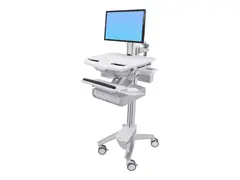 Ergotron StyleView Cart with LCD Pivot, 2 Drawers Vogn - &#229;pen arkitektur - for LCD-skjerm / PC-utstyr - plastikk, aluminium, forsinket st&#229;l - skjermst&#248;rrelse: inntil 24&quot;